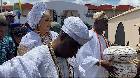 K1 DE ULTIMATEL & WIFE ARRIVED AWUJALE PALACE FOR HIS CORONATION AS OLORI OMOOBA AKILE IJEBU LAND