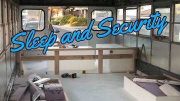 Security and Slumber | Master Bed Frame and Door Lock | Skoolie Bus Conversion | Pt. 5