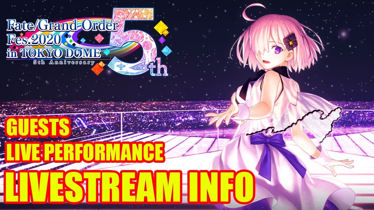 Fate Grand Order 5th Anniversary Stream Info Guests Live Music Performance Mafia Kajita Youtube
