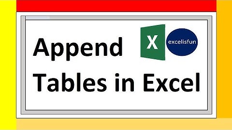 Append Tables in Excel. Excel Magic Trick 1852