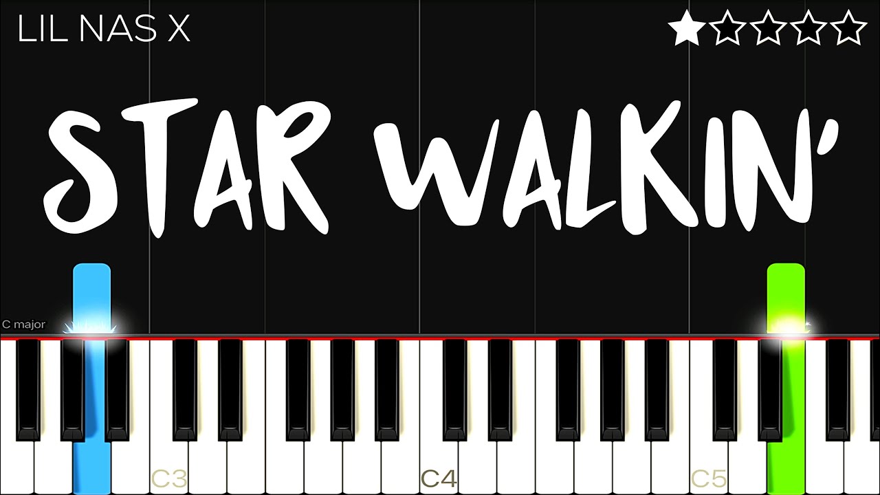 Lil Nas X - STAR WALKIN' (League of Legends Worlds Anthem) | EASY Piano Tutorial
