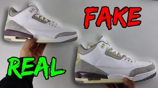 REAL VS FAKE! NIKE AIR JORDAN 3 A MA MANIERE SNEAKER COMPARISON!