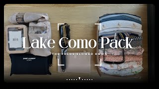 Minimalist pack with me for 5 days in Lake Como | The folds in real time & explained