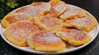 Juicy apple🍎 pancakes in 5 minutes! The best recipe for breakfast!