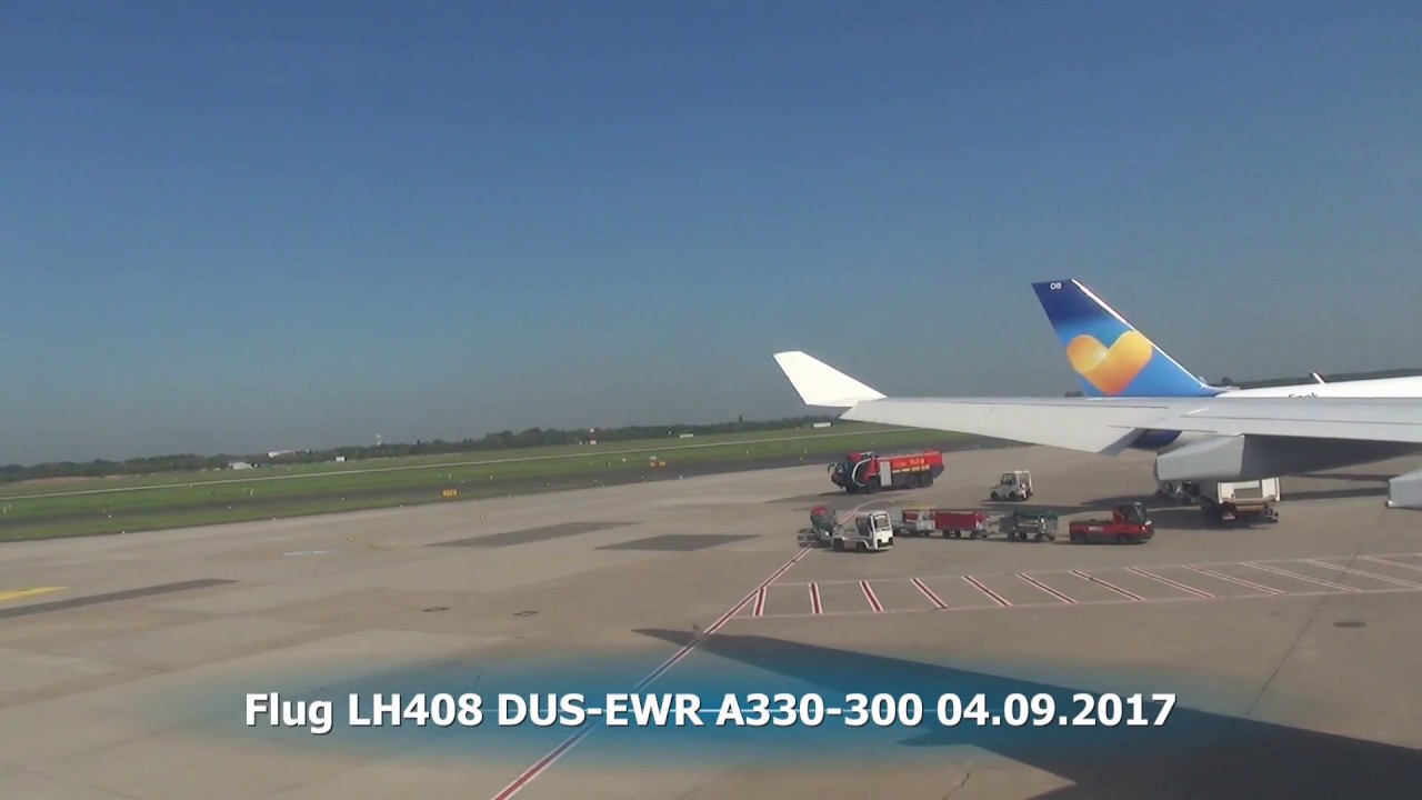 Flug Lh408 Dus Ewr Dusseldorf Newark Youtube