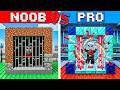 Noob Vs Pro Safest Security Prison Build Challenge Minecraft - Lego Minecraft Animation