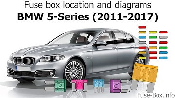 Fuse box location and diagrams: BMW 5-Series (2011-2017)