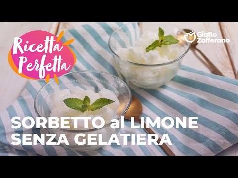 🍋💛 SORBETTO al LIMONE - pronto in casa SENZA GELATIERA!😎