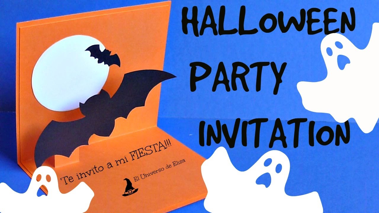 cinturón Buena suerte Afectar Diy, Tarjeta Invitación para Halloween Super Fácil, Halloween Party  Invitation, Halloween card - YouTube