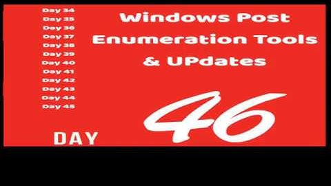 Path to OSCP days 34 - 46