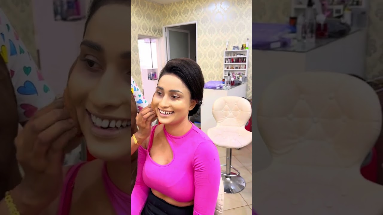 Blind Folded Makeup and Hairstyle #blindfoldedmakeupchallenge #srilankanmakeupartist #blindfolded