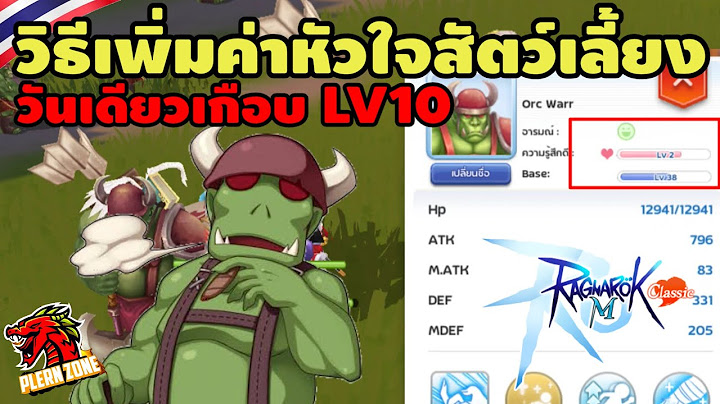 Ragnarok M: Classic - วิธีเพิ่มค่าหัวใจ สัตว์เลี้ยง วันเดียว เกือบ LV10