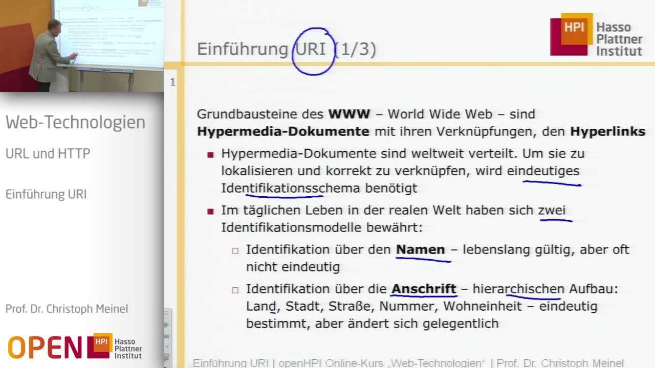 openHPI Kurs "Web-Technologien", Woche 2, Kapitel 1 - URI
