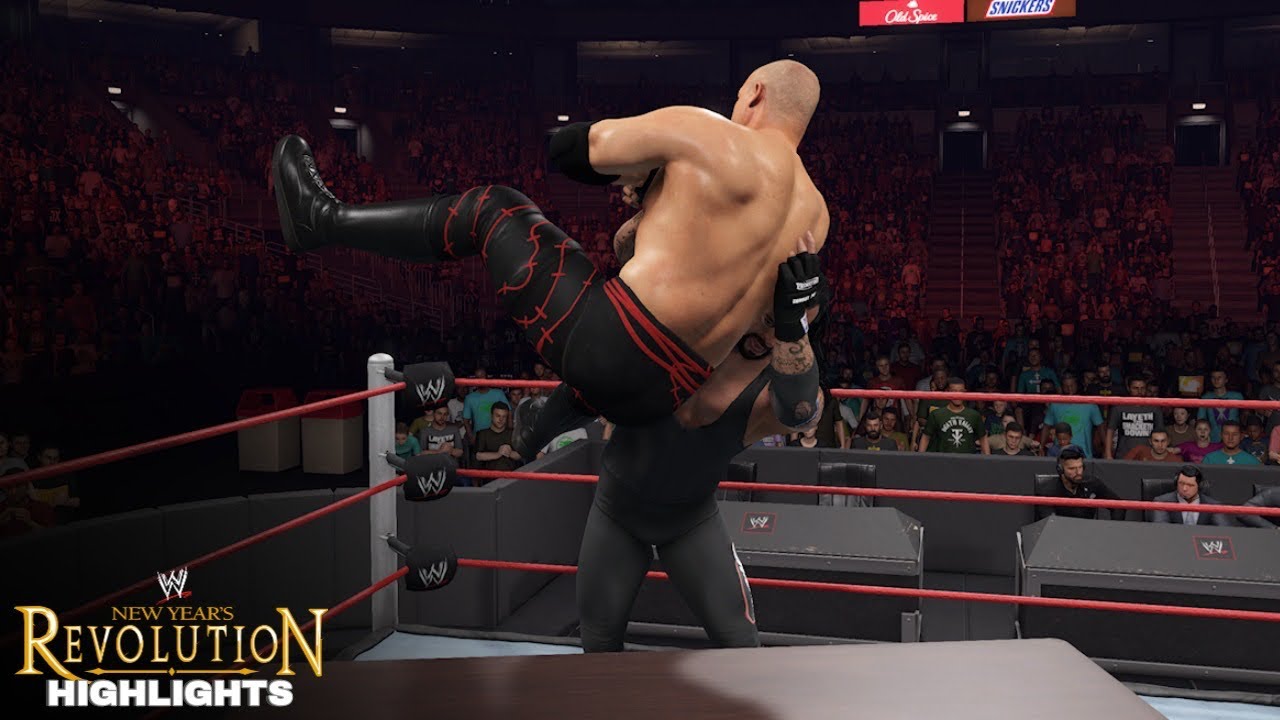 WWE 2K22 Undertaker chokeslams Kane through a Table (New Year’s