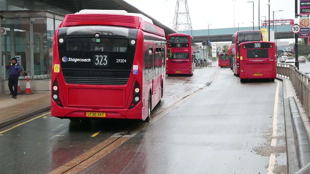 #CanningTown #Buses London Buses in the rain at Canning Town Bus Station 4th June 2021