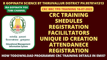 16-07-22 TNSED BRC CRC MODULE UPDATE . FACILITATOR TRAINING CODE , TEACHER ATTENDANCE MARKING MODULE