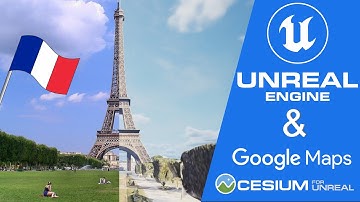 Tourist hotspot Eiffel Tower in Paris (France 🇫🇷) - Unreal Engine Google Maps Cesium