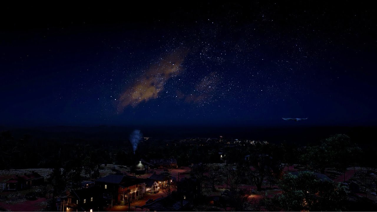Relaxing Night Forest Sounds for Sleep | Starry Sky Ambience | Red Dead ...