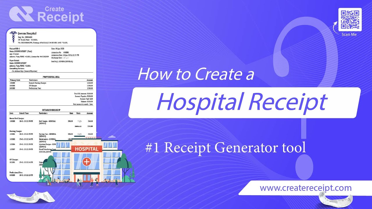 Hospital. Check Generator How to Generate a Hospital Receipt Online | Accurate & Professional🧾 ...