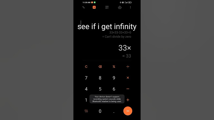 got an infinite answer in calculator