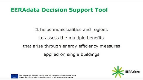 EERAdata Decision Support Tool - first public demo