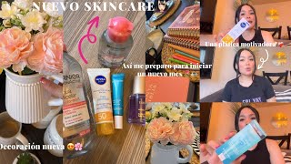 Haul Nuevo skincare💆🏻‍♀️plática motivadora❤️‍🩹,nueva decoración 😍🌸🌷café y más ☕️🤍✨