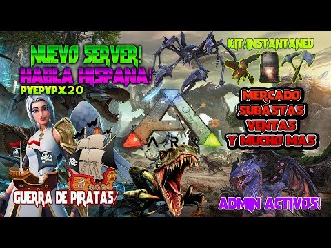 ARK SERVER HABLA HISPANA PS4 X20/KIT MERCADO Y EVENTOS PIRATAS!