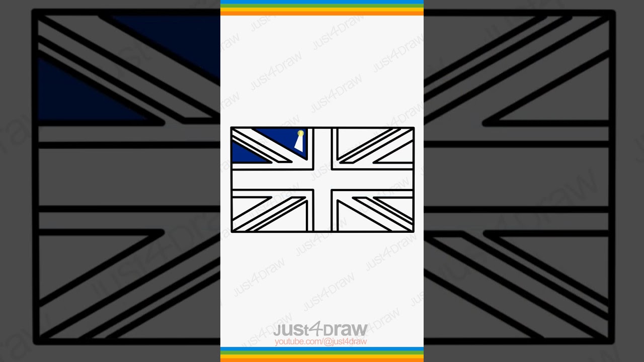 drawing UK flag 