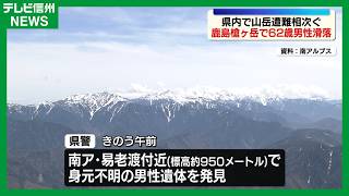 Multiple mountaineering accidents in the prefecture: A 62-year-old