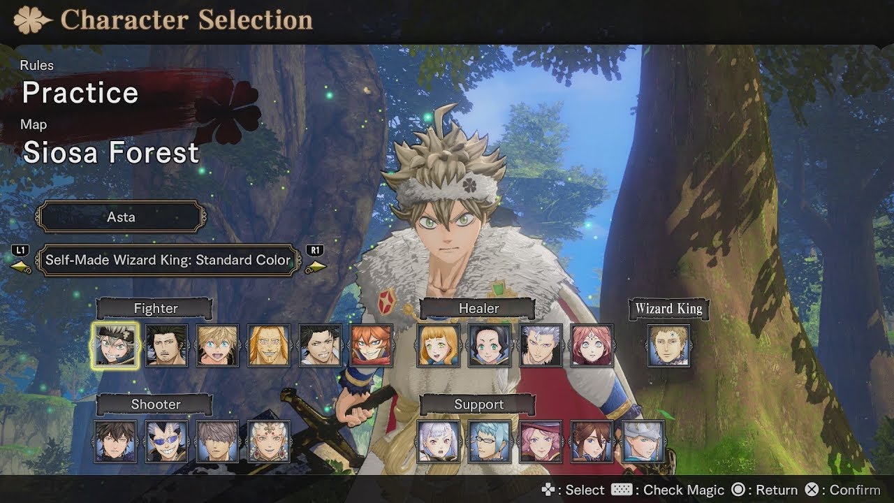 black clover game  Update New  Black Clover: Quartet Knights - Full Character Roster (All DLC)