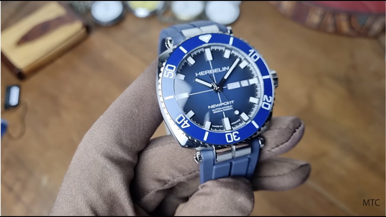 Herbelin Newport Diver. Review of this French diver - YouTube