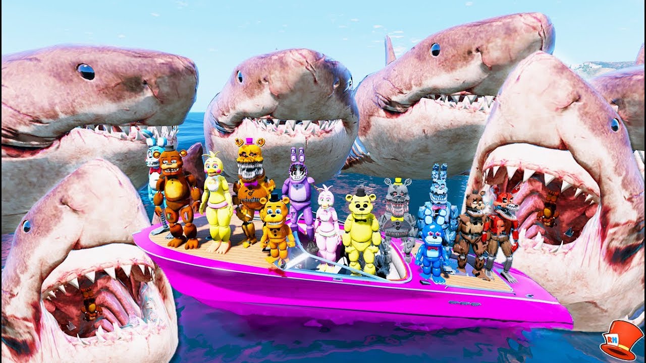 Watch 1000+ Megalodon Army Eats All the Animatronics Alive! (GTA 5 Mods FNAF RedHatter) funny moments in soccer