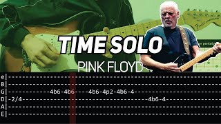 Vignette de la vidéo "Pink Floyd - Time solo (Guitar lesson with TAB)"