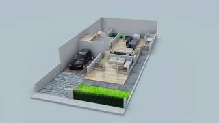 3d animation floor plan house - Blender 3d