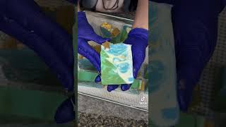 Evergreen Glow, a Christmas Tree Soaping Fail Cutting  #coldprocessedsoap #soapmaking #soap