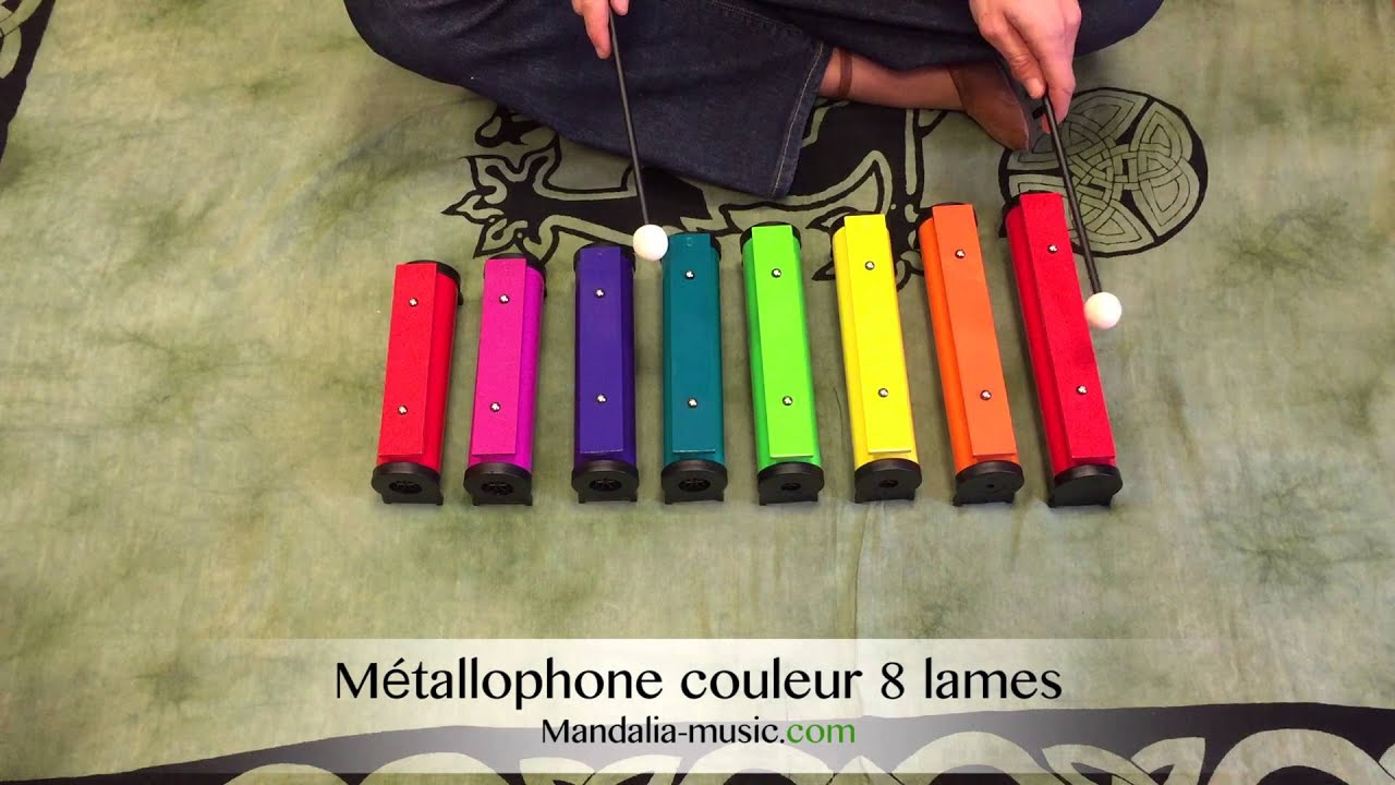 Métallophone couleur 8 lames YouTube