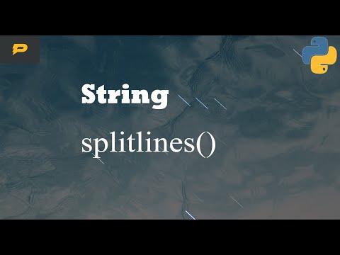 Python String - splitlines()