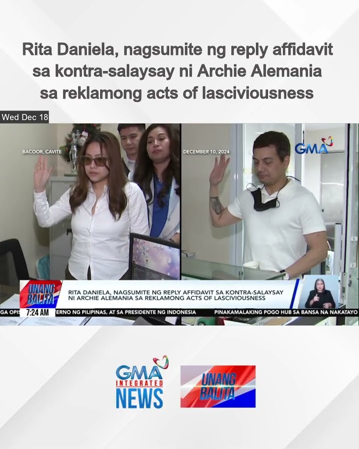 Rita Daniela, nagsumite ng reply affidavit sa kontra-salaysay ni Archie Alemania... | Unang Balita