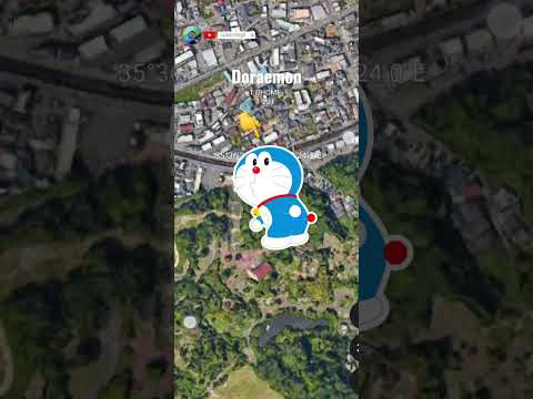 Cartoon Doraemon on google maps and google earth 🌍 #shorts #worldyguy2m
