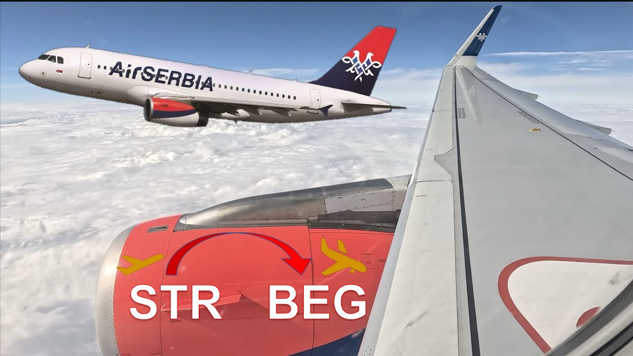 🇷🇸 FULL FLIGHT ✈️ Air Serbia A320 | Stuttgart ➡ Belgrade | Scenic Departure & Balkan Approach