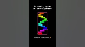Squares are bouncing as the border gets smaller #simulation #satisfying #crash #viral #trending