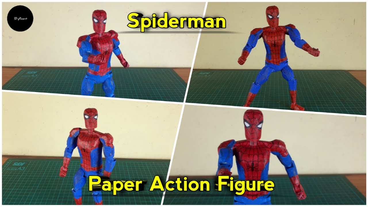 How To Make SpiderMan out of paper Paper action figure Spider man