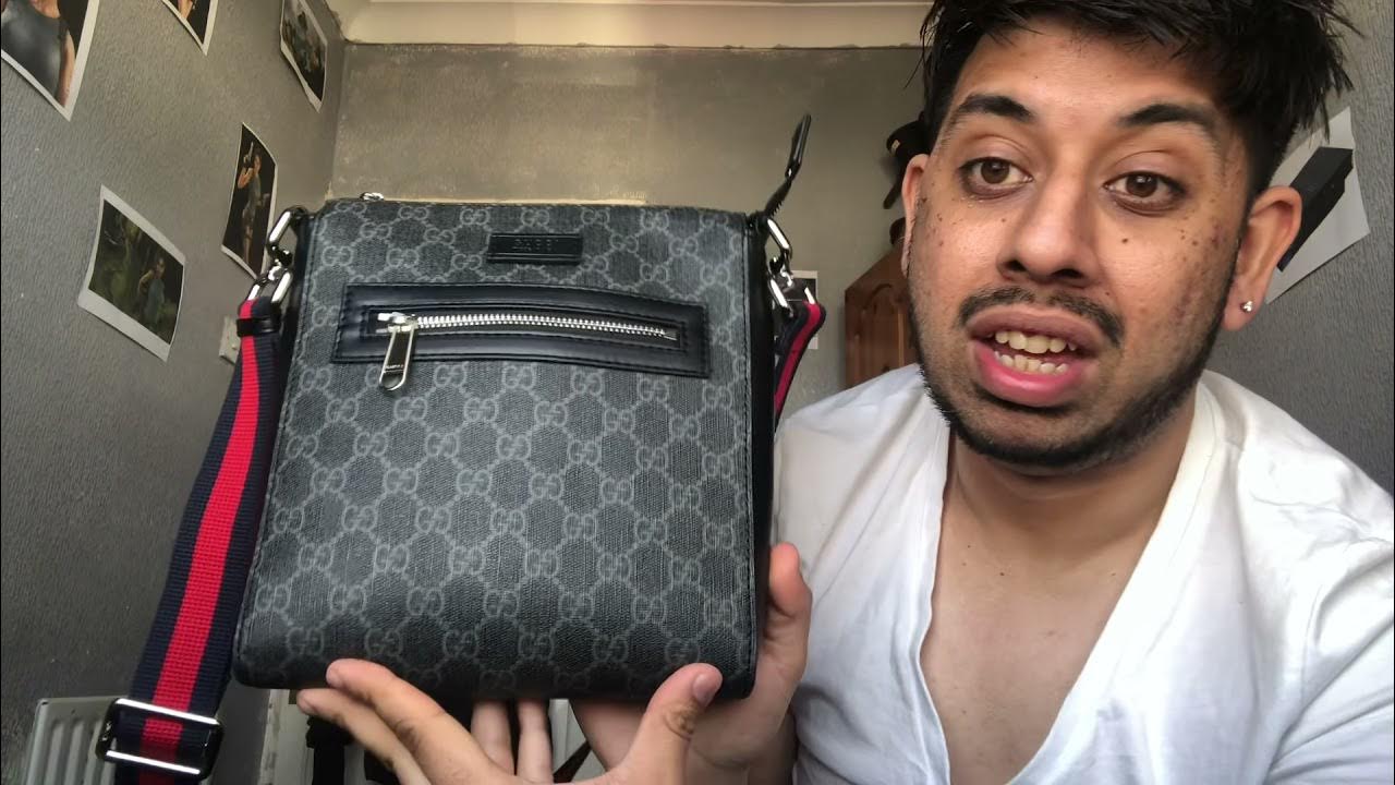 Gucci messenger bag men's unboxing and review from DHgate - YouTube