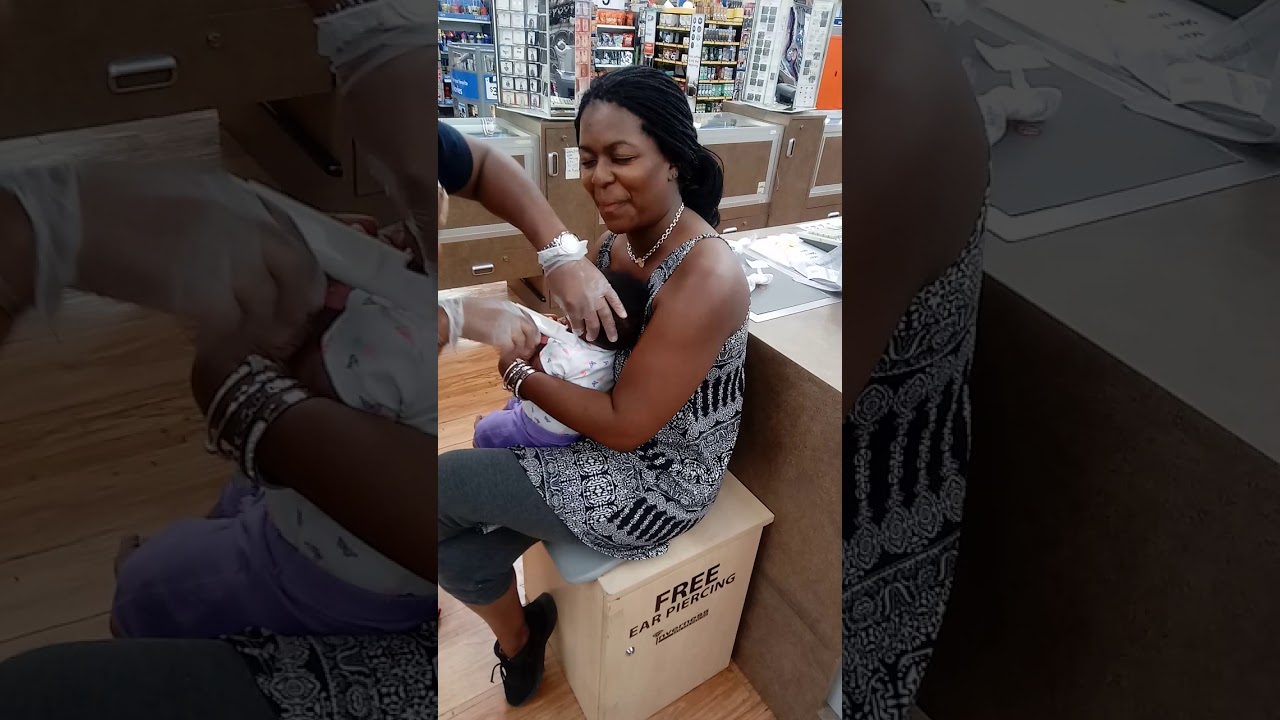 Getting her ears pierced at 3 months