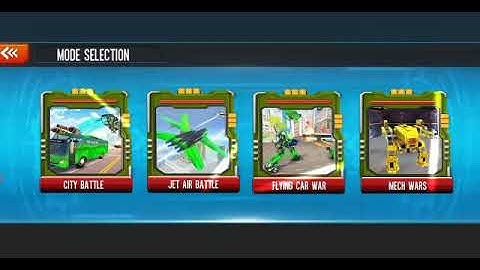 Army Bus Robot Transform Wars – Air jet robot game Android Gameplay