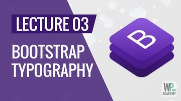 03 - Bootstrap 4 Typography - Tutorial in Urdu & Hindi