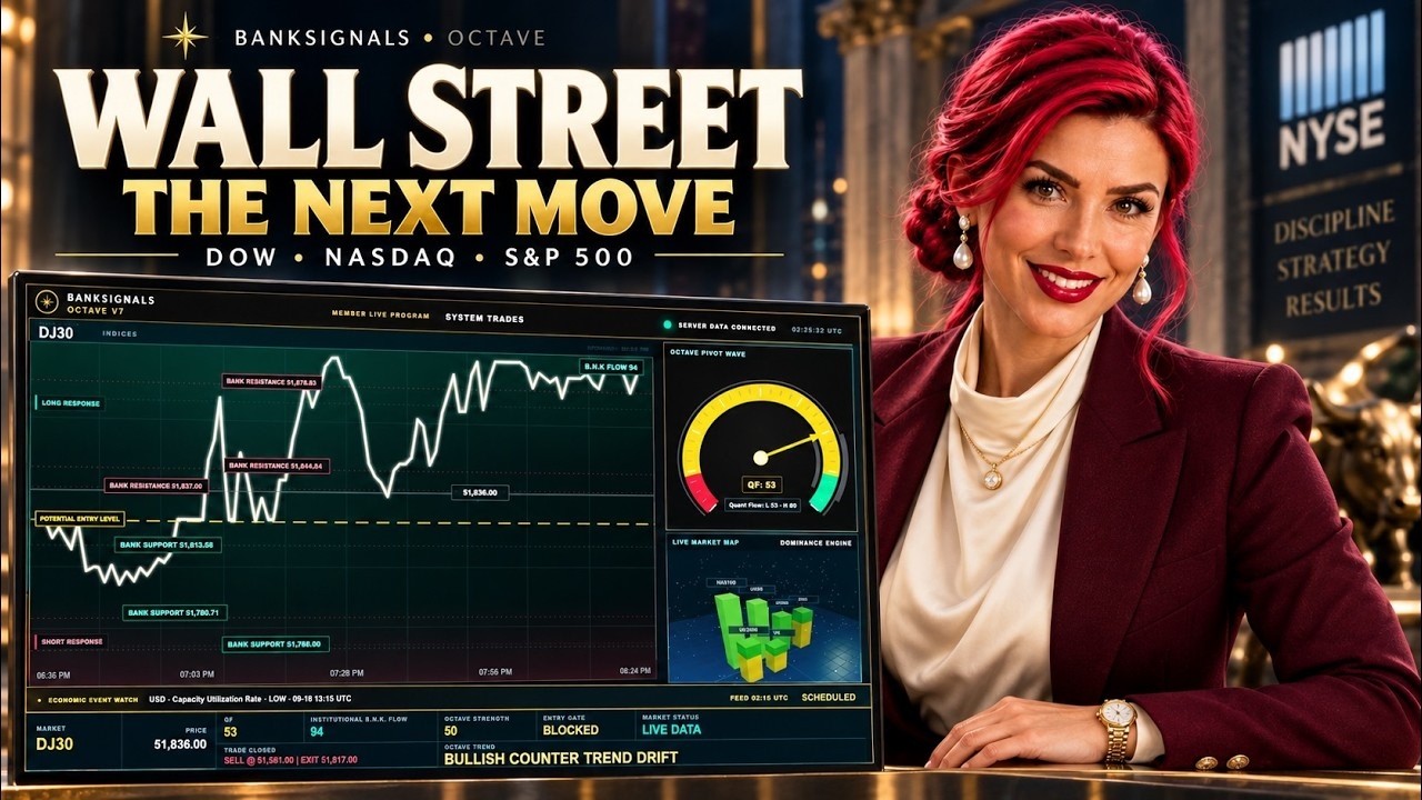 Stock Market TRADING | Dow Jones, Nasdaq 100, S&P 500, Russell 2000 + VIX & DXY | Replay