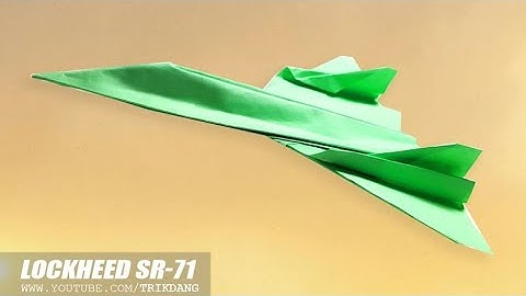 BEST PAPER AIRPLANE - How to make a Jet Fighter Paper Airplane for Display | Lockheed SR-71
