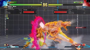 SFV Laura S5: Example of parried confirmation in an actual match