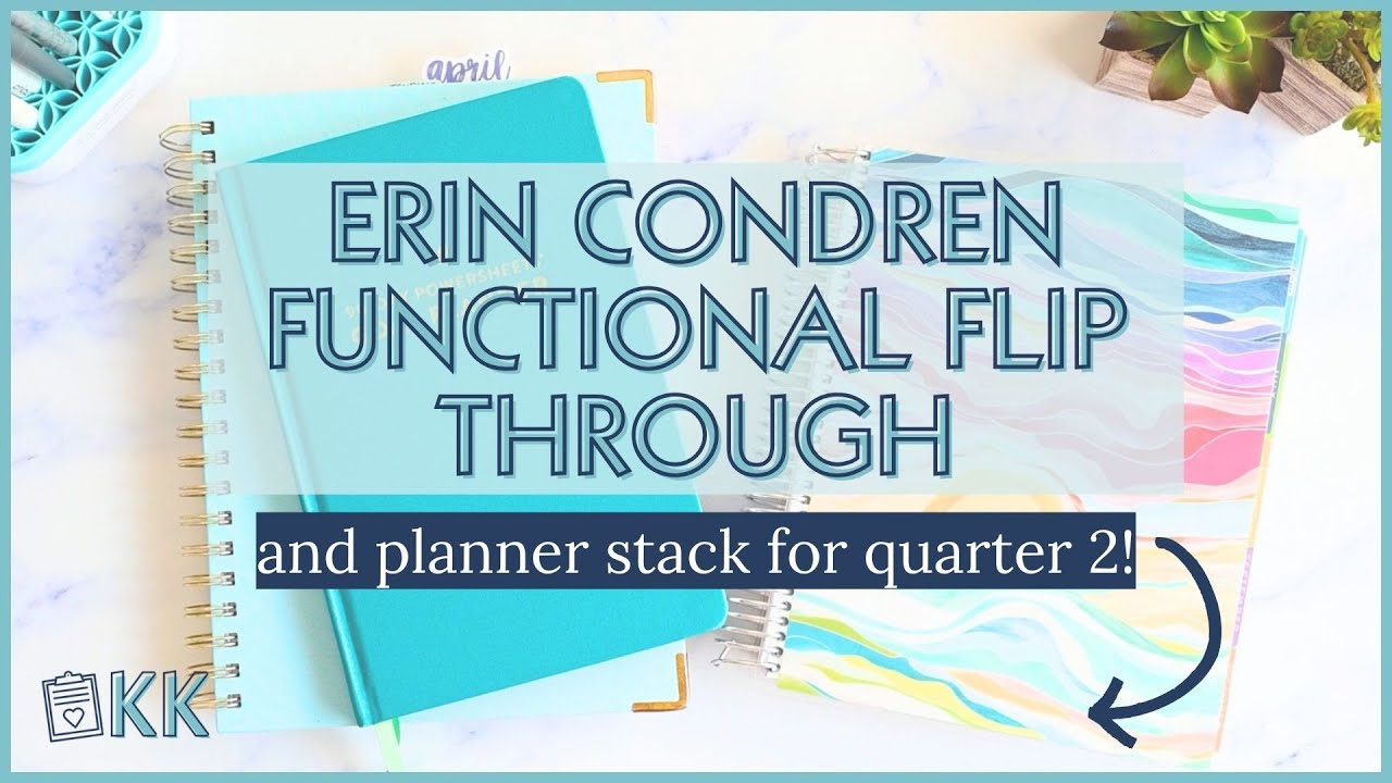 Erin Condren Monthly Planner Flip Through Functional Planning and Goal ...